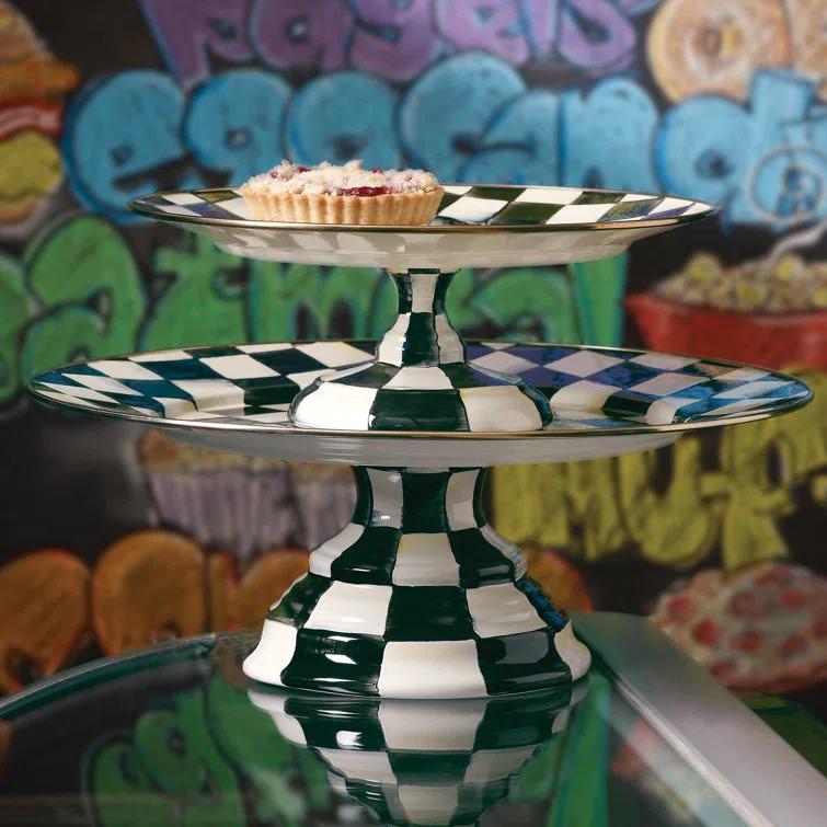 MacKenzie-Childs Courtly Check® Pedestal Platter