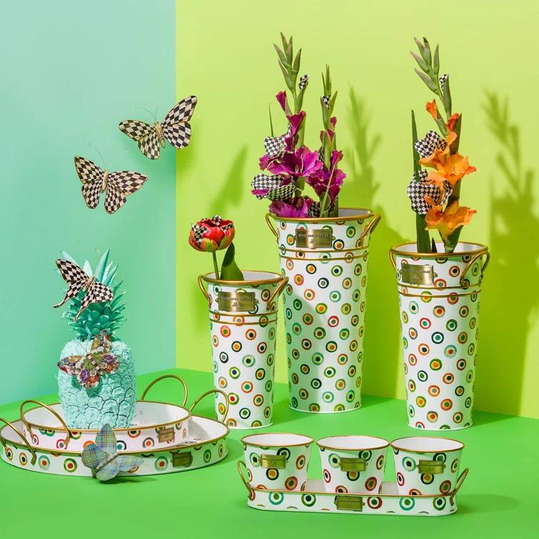 MacKenzie-Childs Courtly Check® Butterfly Duo Wall Decor 2 - Piece Set