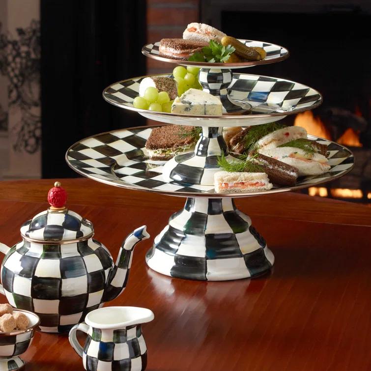 MacKenzie-Childs Courtly Check® Pedestal Platter