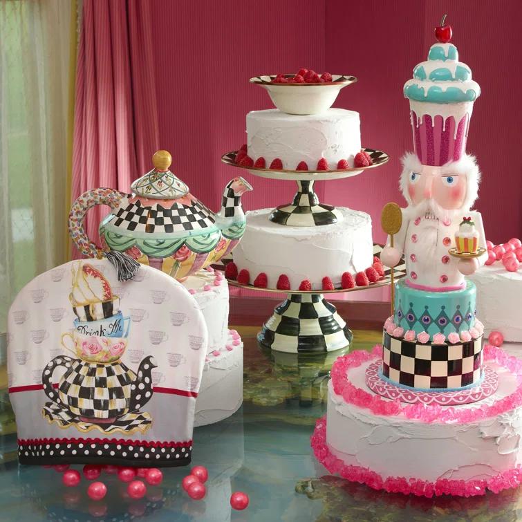 MacKenzie-Childs Courtly Check® Pedestal Platter