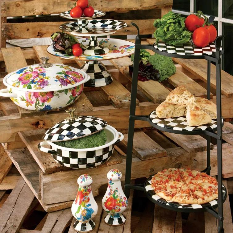 MacKenzie-Childs Courtly Check® Pedestal Platter