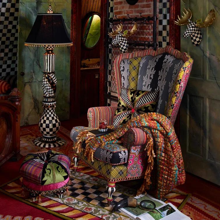 MacKenzie-Childs Courtly Check® Red & Gold Rug
