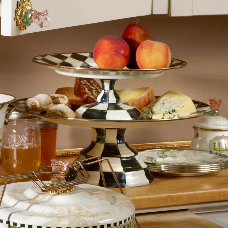 MacKenzie-Childs Courtly Check® Pedestal Platter