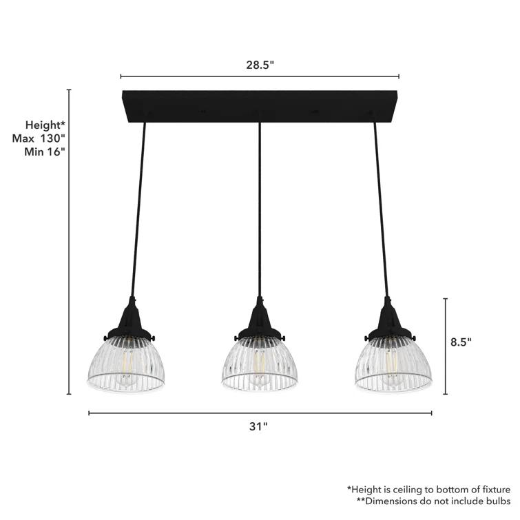 Cypress Grove 3 - Light Cluster Bell Pendant