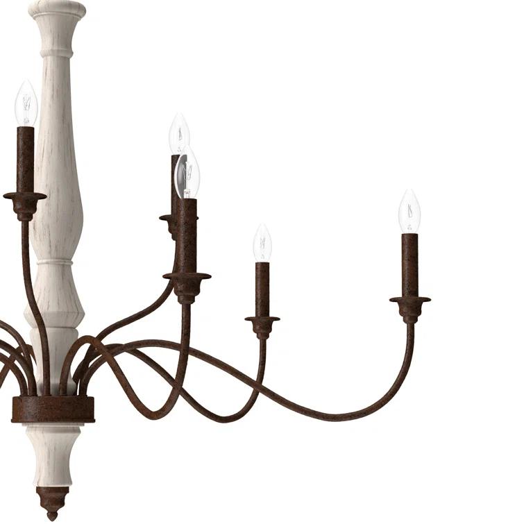 Hunter Fan Teren 9 - Light Candle Style Tiered Chandelier