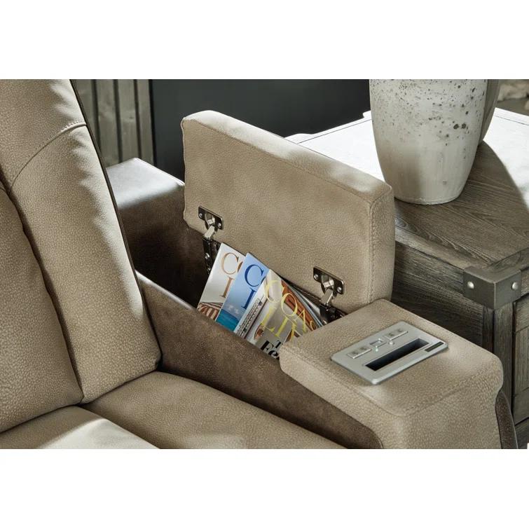 86'' Faux Leather Power Reclining Sofa