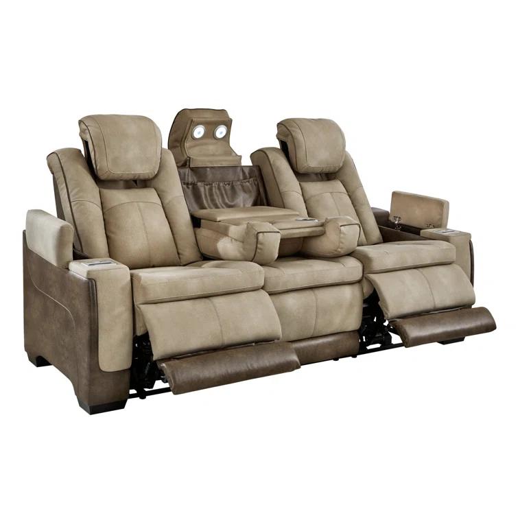 86'' Faux Leather Power Reclining Sofa