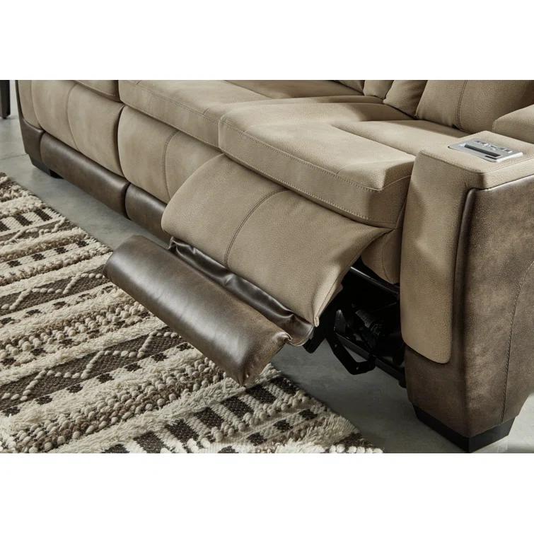 86'' Faux Leather Power Reclining Sofa