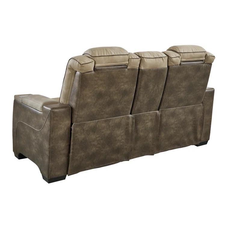 75'' Faux Leather Power Reclining Loveseat