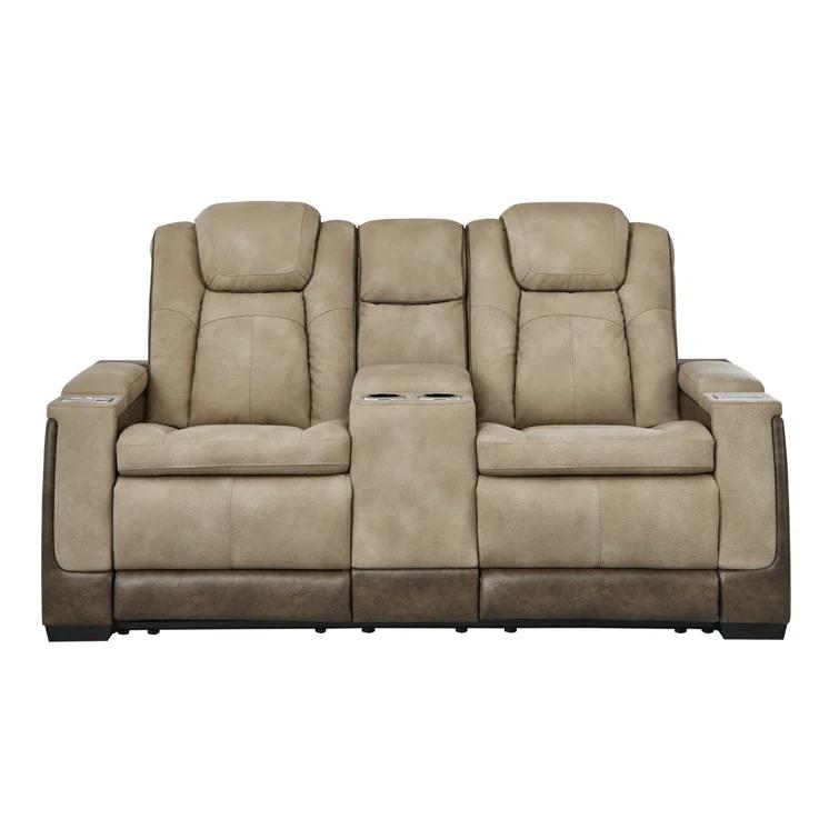 75'' Faux Leather Power Reclining Loveseat