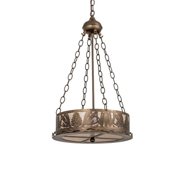 Rustic Lodge 2 - Light Drum Chandelier