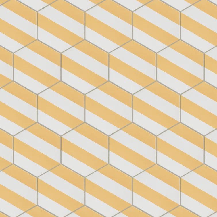 Porto Capri Hex 9" x 10" Porcelain Patterned Look Wall & Floor Tile