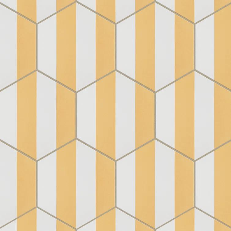 Porto Capri Hex 9" x 10" Porcelain Patterned Look Wall & Floor Tile