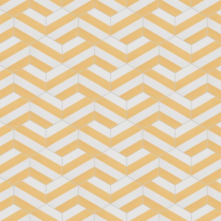 Porto Capri Hex 9" x 10" Porcelain Patterned Look Wall & Floor Tile