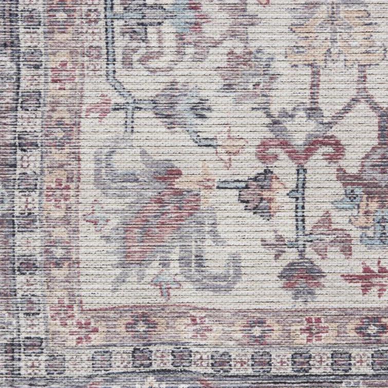 Machine Washable Oriental Gray Area Rug