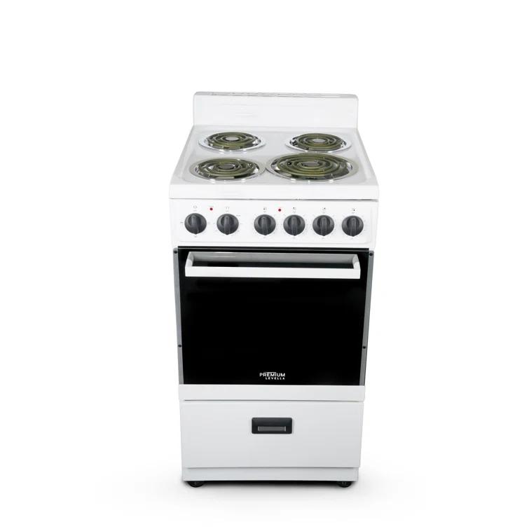 Premium Levella 20" 2.2 Cubic Feet Smart Electric Free Standing Range with 4 Burners