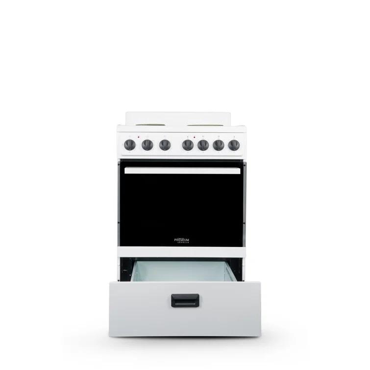 Premium Levella PRE2425GW Premium Levella 24" 2.7 Cubic Feet Smart Electric Free Standing Range with 4 Burners
