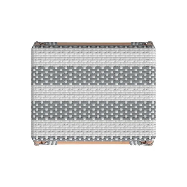 Butler Specialty Company Robias Rattan 24.5" Counter Stool - Gray & White Stripe