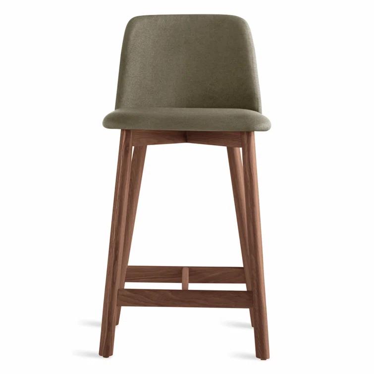 Chip Upholstered Counter Stool with Solid Wood Frame