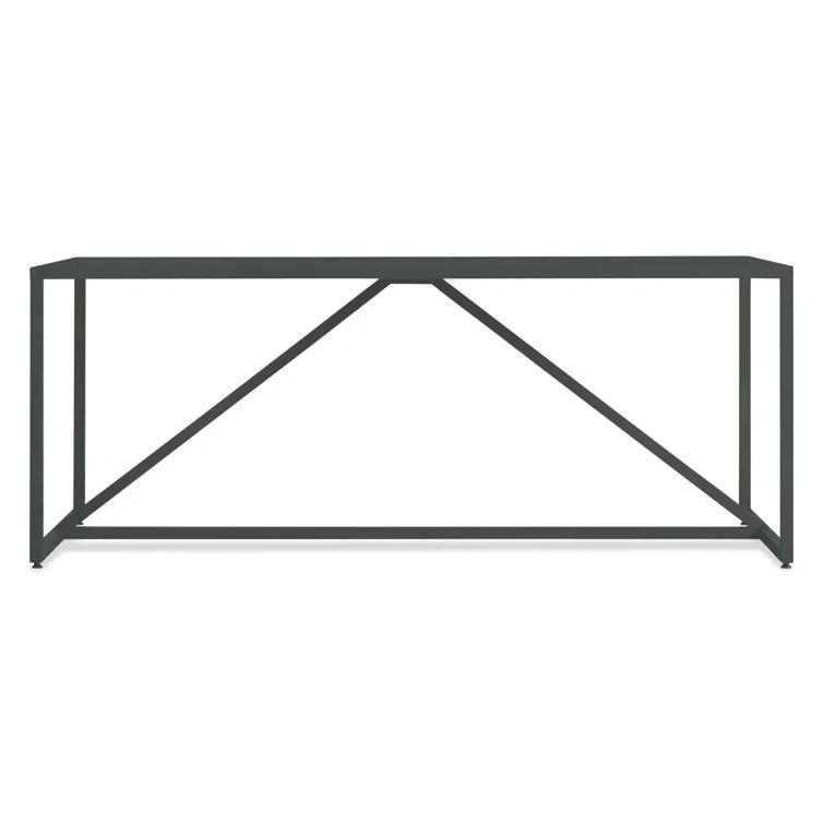 Strut Walnut Metal Base Dining Table