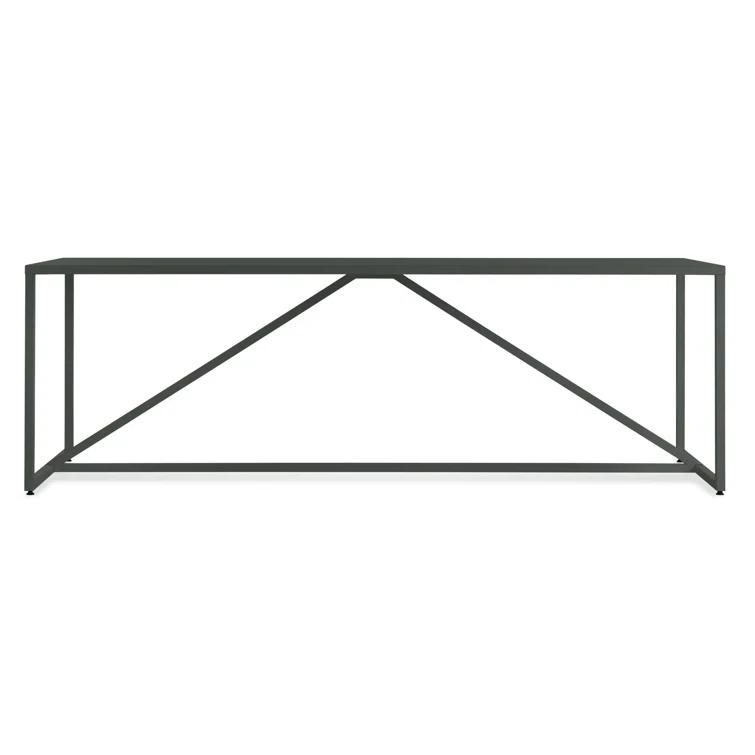 Strut Walnut Metal Base Dining Table