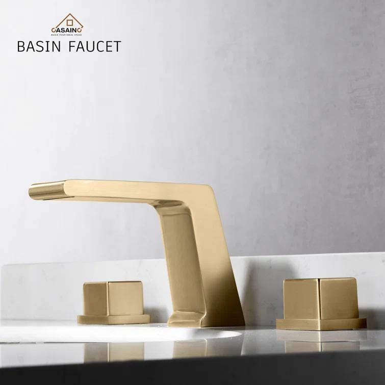 Widespread Faucet 2-Handle Bathroom Faucet with 3 Holes and Pop Drain