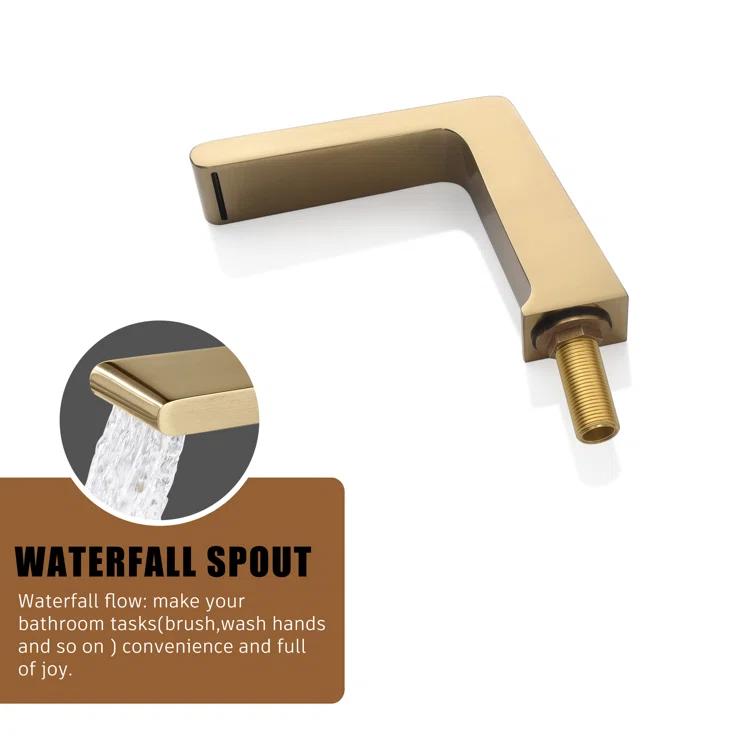 Widespread Faucet 2-Handle Bathroom Faucet with 3 Holes and Pop Drain