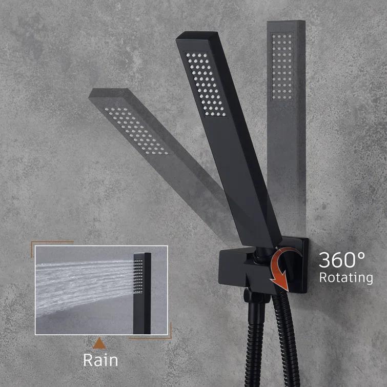 Cascade Bliss Luxury Complete Shower System with Rough-in Valve