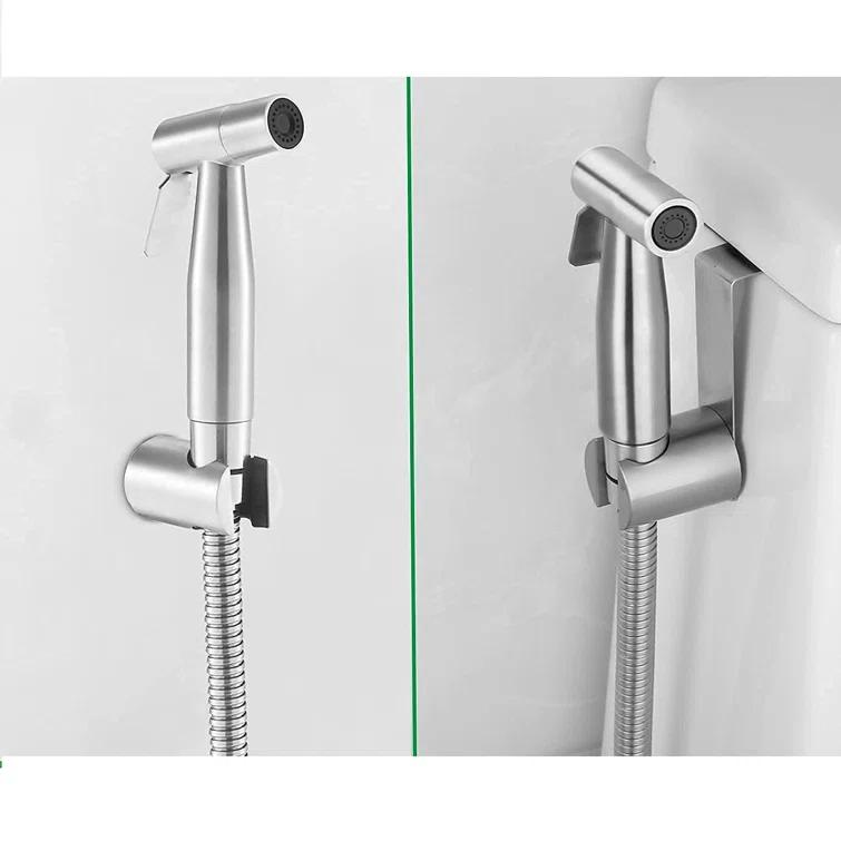 Elongated Hand Held Bidet with Faucet