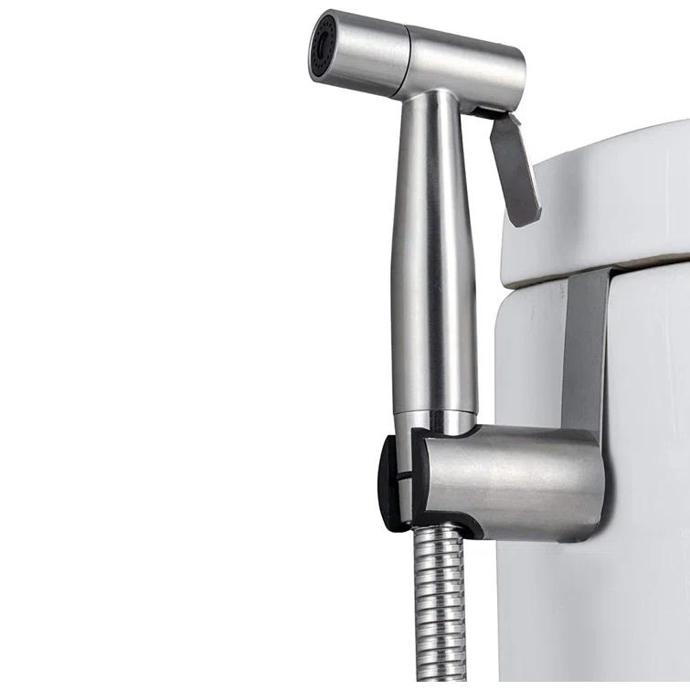 Elongated Hand Held Bidet with Faucet