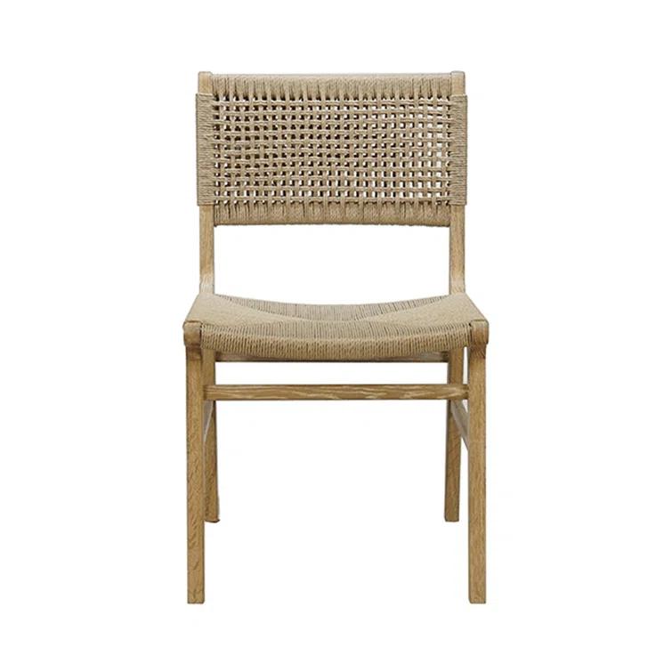 Matte White Lacquer & Cane Contemporary Side Chair