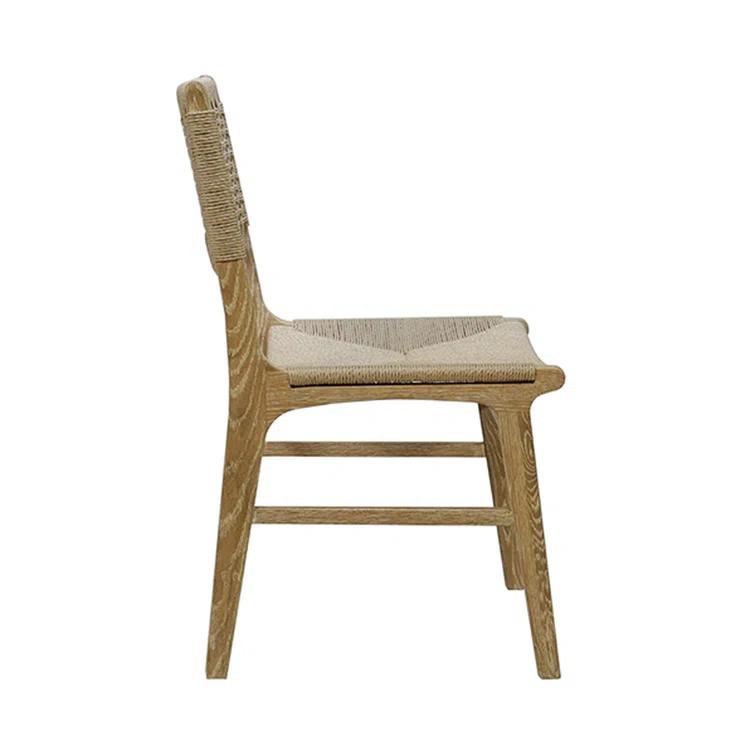 Matte White Lacquer & Cane Contemporary Side Chair