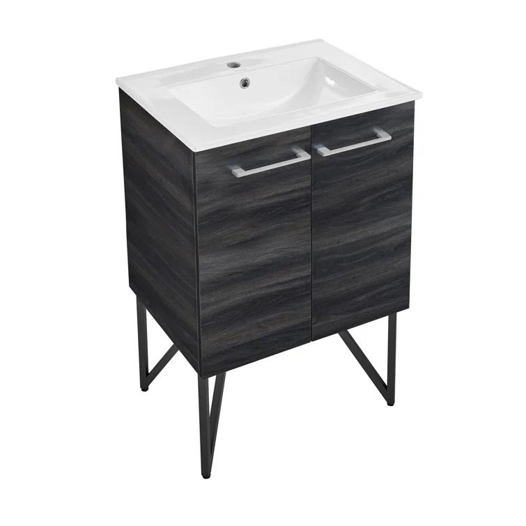 Annecy 24 In. Bathroom Vanity With Ceramic Sink Top