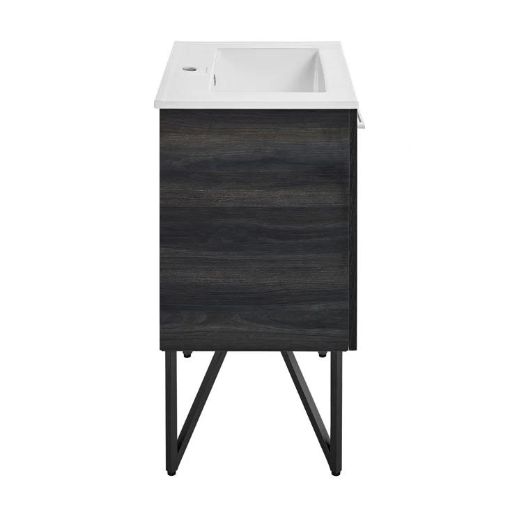Annecy 24 In. Bathroom Vanity With Ceramic Sink Top