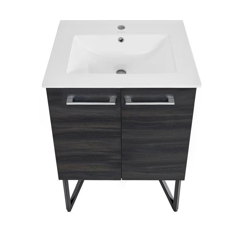 Annecy 24 In. Bathroom Vanity With Ceramic Sink Top
