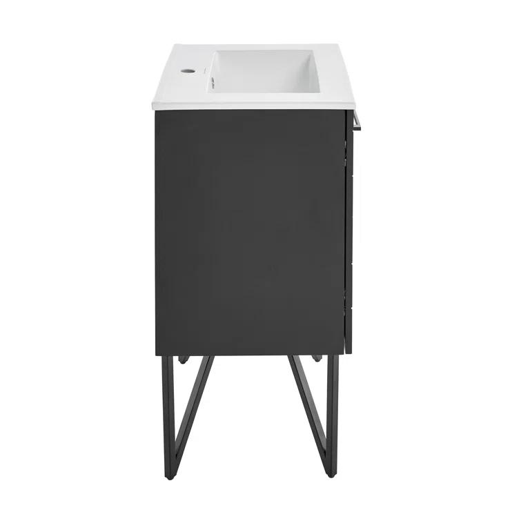 Annecy 24 In. Bathroom Vanity With Ceramic Sink Top