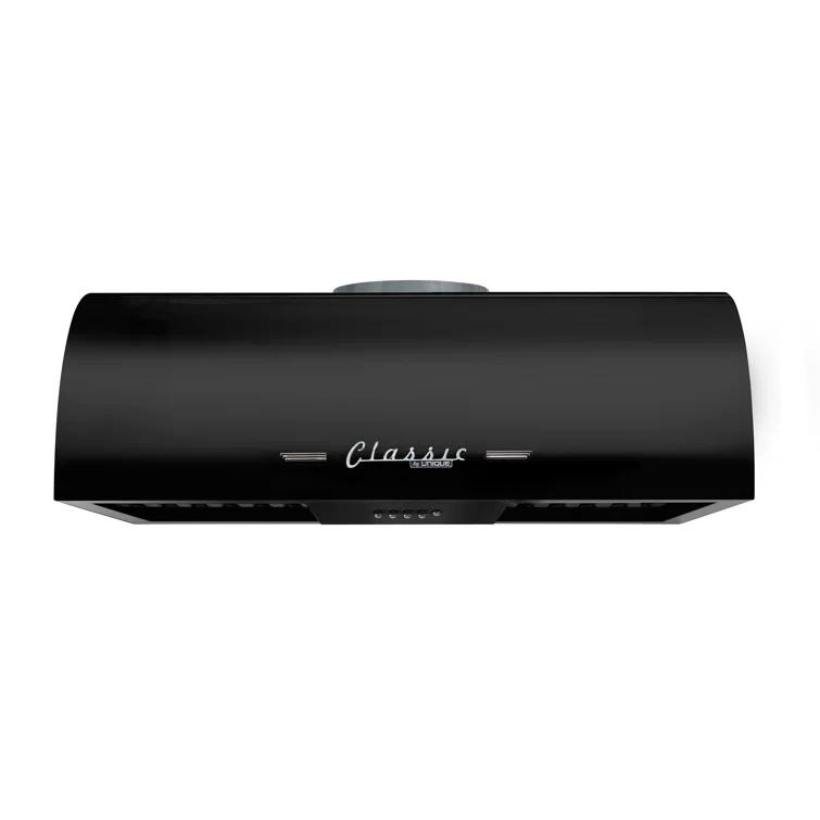 Classic Retro 24" 500 CFM Ducted Under Cabinet Range Hood with Stainless Steel Baffles and Light