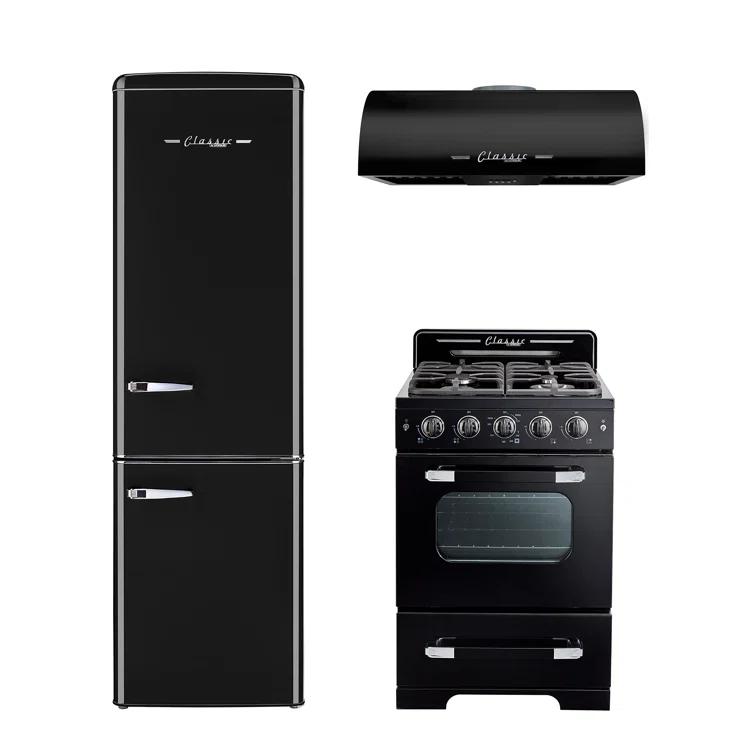Classic Retro 24" 500 CFM Ducted Under Cabinet Range Hood with Stainless Steel Baffles and Light