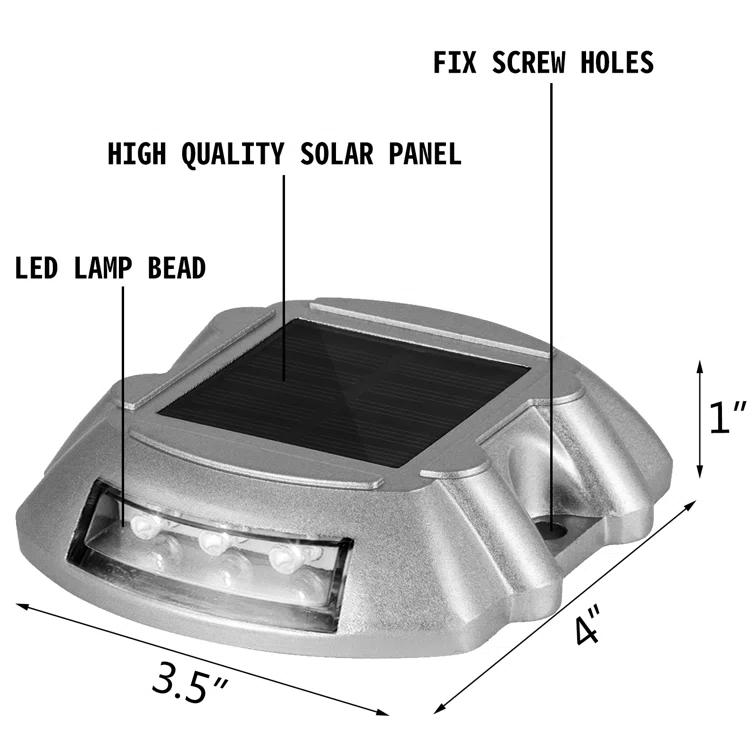 VEVOR Solar Dock Lights Low Voltage Solar Powered Integrated LED Metal Pathway Light Pack (Set of 8)
