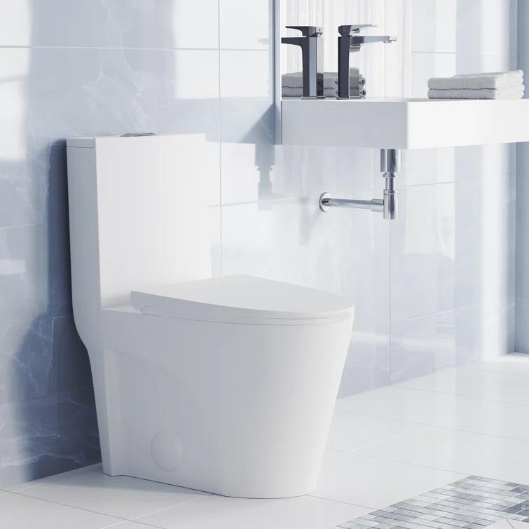 St. Tropez One Piece Elongated Toilet Dual Vortex Flush 1.6 GPF