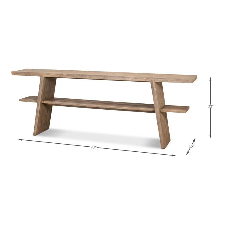 Sarreid Ltd Bodega Vineyards 90'' Solid Wood Console Table