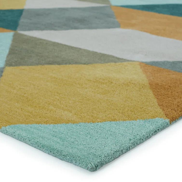 Eton Hand Tufted Wool Yellow/Gray/Orange Rug