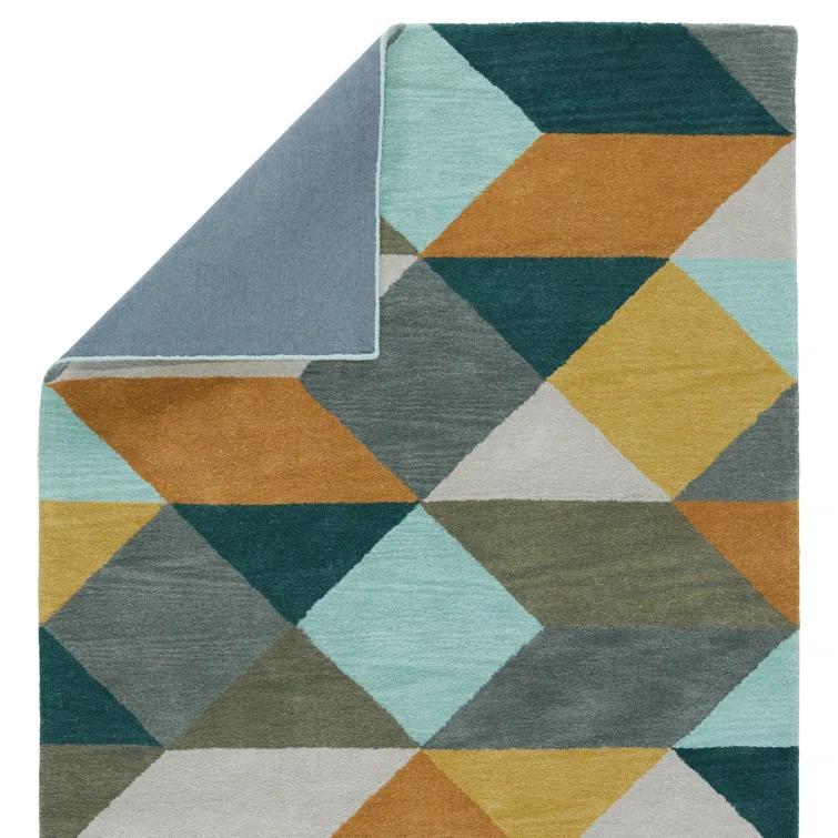 Eton Hand Tufted Wool Yellow/Gray/Orange Rug