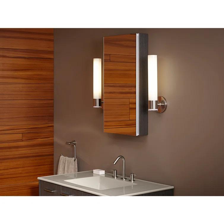 Verdera® Recessed or Surface Mount Frameless Medicine Cabinet with 3 Adjustable Shelves