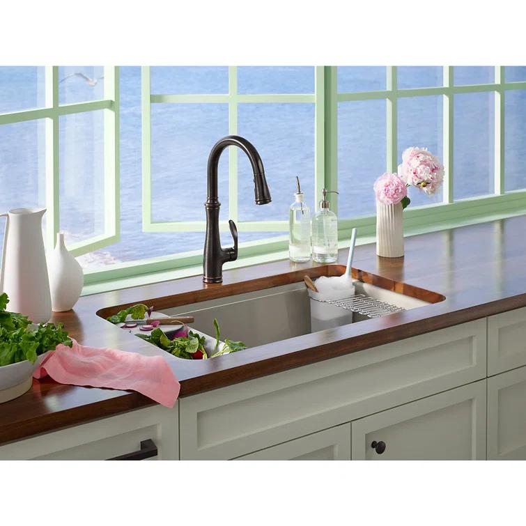 Bellera™ Pull Down Single Handle Kitchen Faucet with Handle and Supply Lines