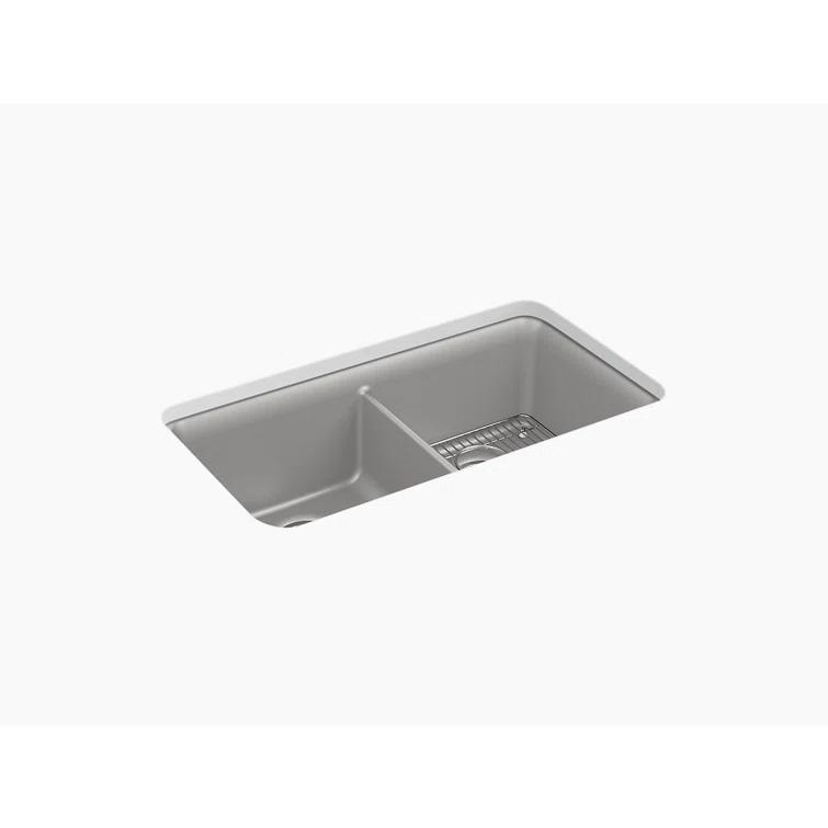Cairn® 34" L x 18" W Under-Mount Double-Equal Kitchen Sink