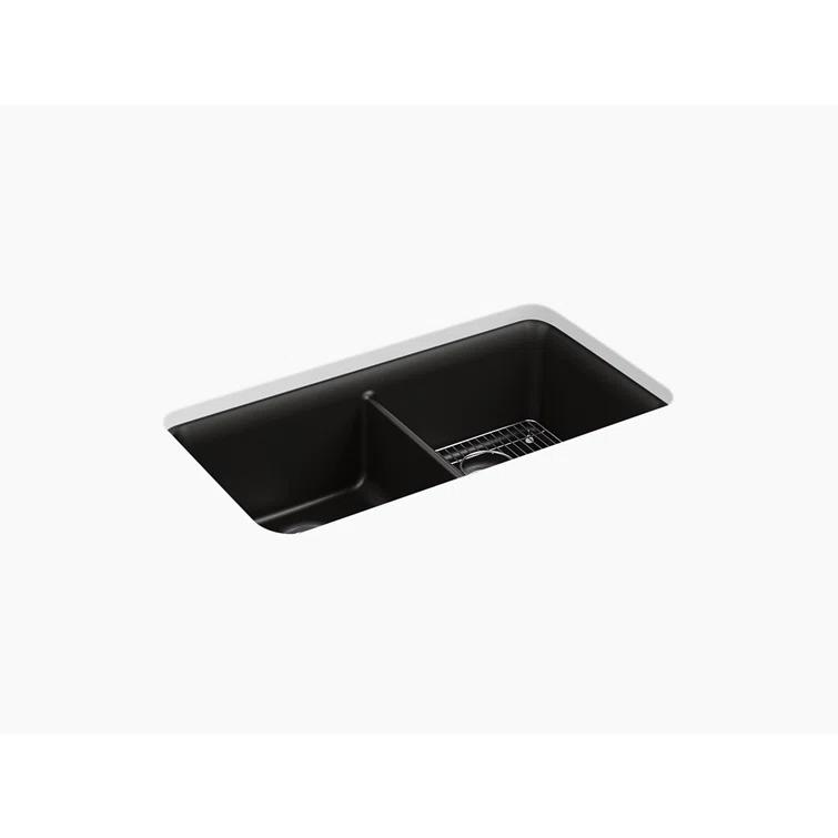 Cairn® 34" L x 18" W Under-Mount Double-Equal Kitchen Sink