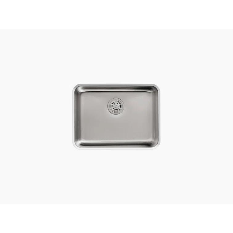 Undertone® 23" L x 17-1/2" W x 7-5/8" Extra-Large Squared Under-Mount Single-Bowl Kitchen Sink