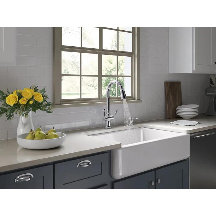 Whitehaven® Self-Trimming 36" L x 22" W Farmhouse Kitchen Sink