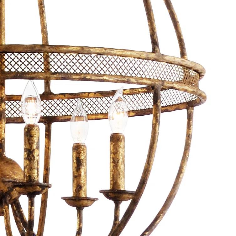 Tuscan 6 - Light Geometric Chandelier